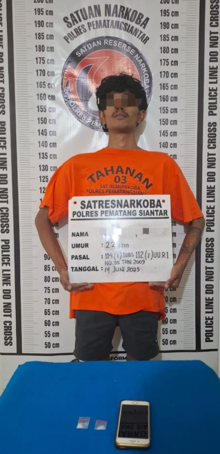 Pengedar Sabu Warga Jalan Surya Berhasil Diamankan Sat Narkoba Polres Pematangsiantar